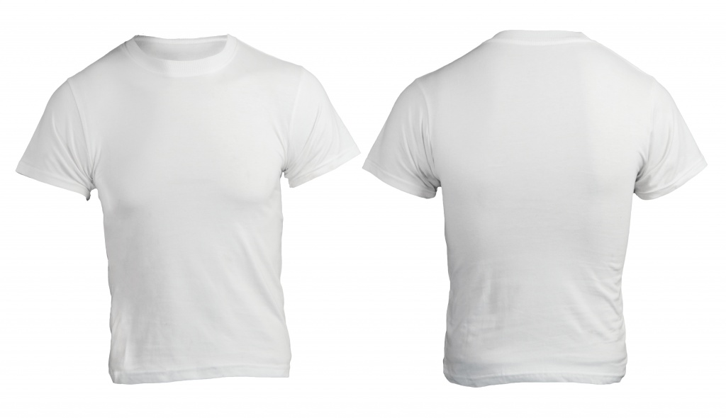 Белая футболка с двух сторон