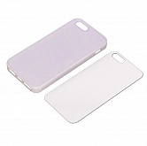 iPhone 5 Чехол 2D белый пластиковый со вставкой под сублимацию