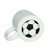Кружка белая керамическая с печатью на дне "Football"