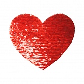 Аппликация 16,5х19,5см Хамелеон Сердце красное