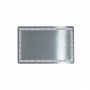 Металлическая заготовка JSMP для визитки (серебро/римский орнамент)